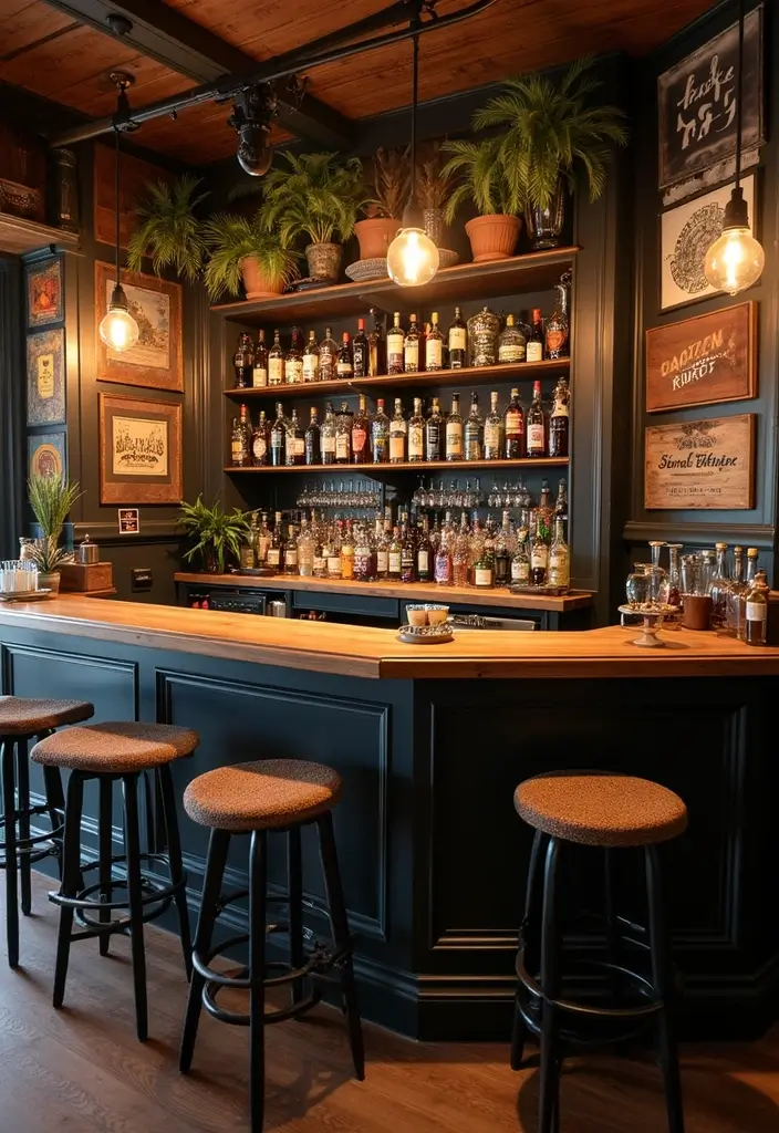 28 Modern Home Bar Inspirations Perfect for Entertaining 23 28 Modern Home Bar Inspirations Perfect for Entertaining - 23. Bar with Attitude