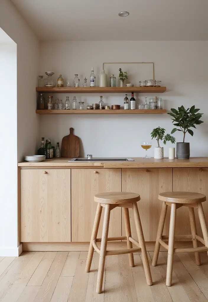 28 Modern Home Bar Inspirations Perfect for Entertaining 26 28 Modern Home Bar Inspirations Perfect for Entertaining - 26. Scandinavian Simplicity