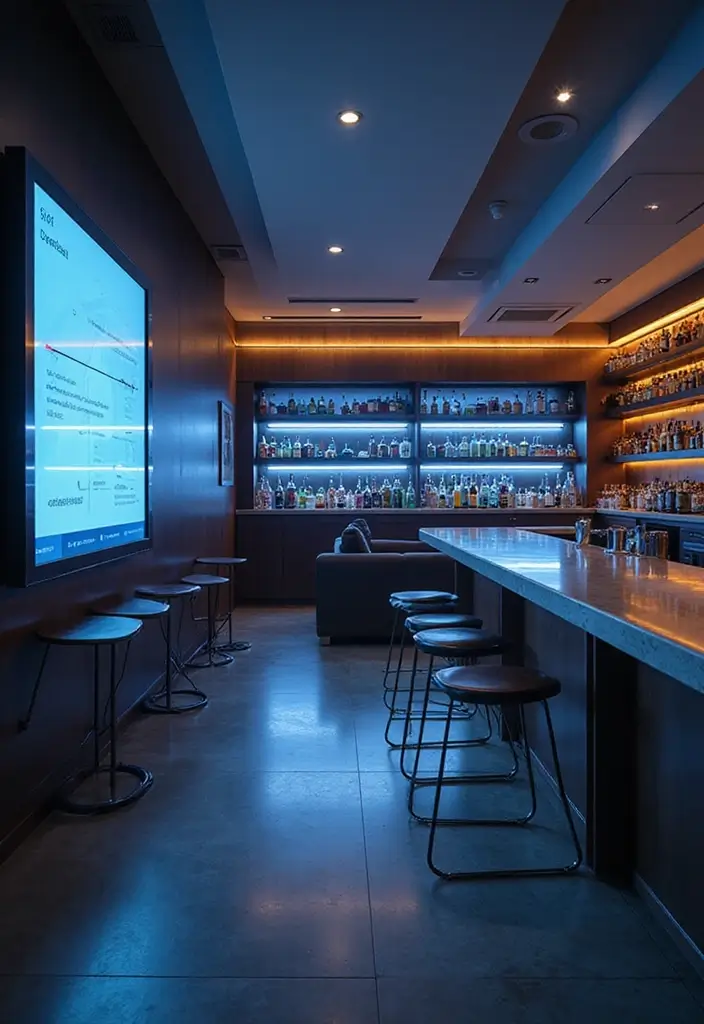 28 Modern Home Bar Inspirations Perfect for Entertaining 8 28 Modern Home Bar Inspirations Perfect for Entertaining - 8. Smart Technology Bar