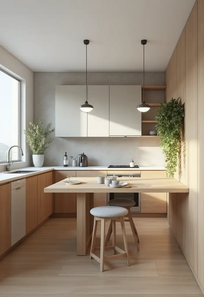 28 Modern Kitchens That Blend Function and Sleek Style 17 28 Modern Kitchens That Blend Function and Sleek Style - 17. Space-Saving Furniture