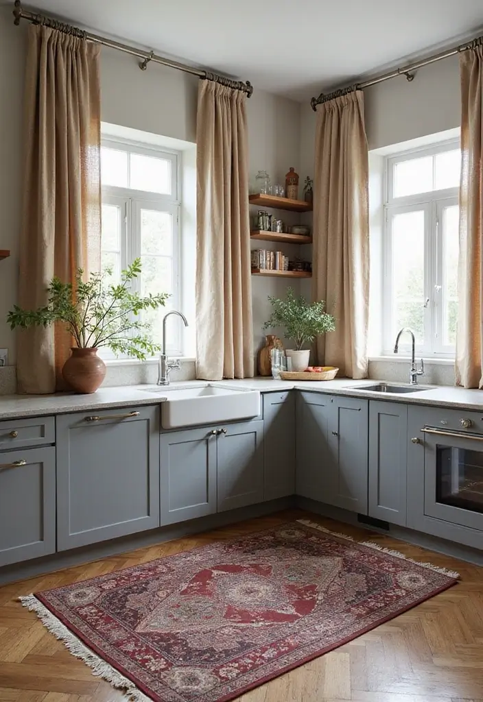 28 Modern Kitchens That Blend Function and Sleek Style 25 28 Modern Kitchens That Blend Function and Sleek Style - 25. Sophisticated Textiles