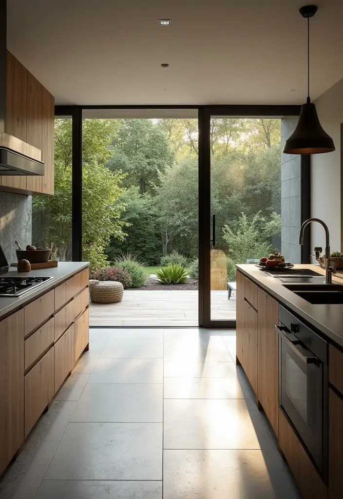 28 Modern Kitchens That Blend Function and Sleek Style 28 28 Modern Kitchens That Blend Function and Sleek Style - 28. Outdoor Integration