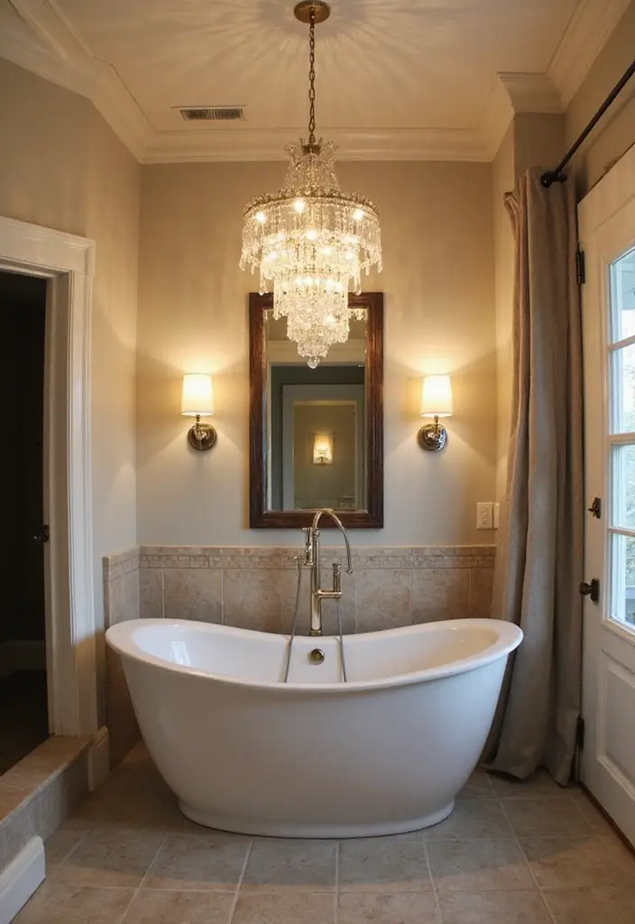 29 Luxury Bathroom Design Ideas That Feel Like a Spa Retreat 15 29 Luxury Bathroom Design Ideas That Feel Like a Spa Retreat - 15. Customized Lighting Fixtures