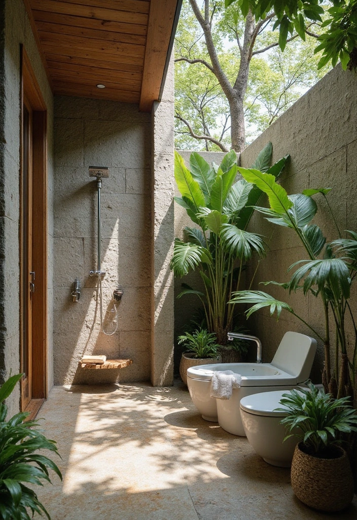 29 Luxury Bathroom Design Ideas That Feel Like a Spa Retreat 18 29 Luxury Bathroom Design Ideas That Feel Like a Spa Retreat - 18. Outdoor-Inspired Showers