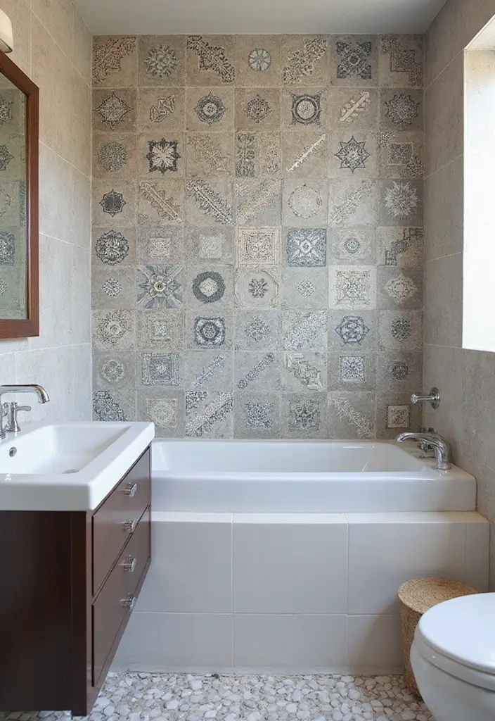 29 Luxury Bathroom Design Ideas That Feel Like a Spa Retreat 19 29 Luxury Bathroom Design Ideas That Feel Like a Spa Retreat - 19. Unique Tile Designs and Patterns