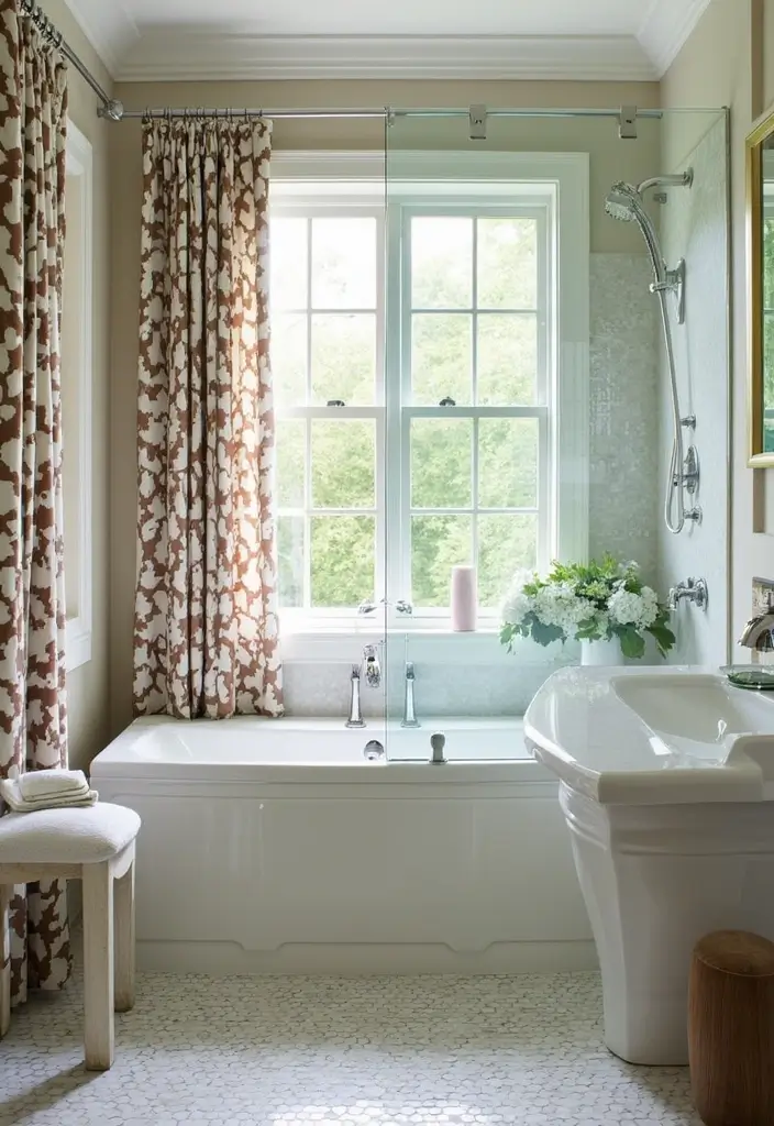 29 Luxury Bathroom Design Ideas That Feel Like a Spa Retreat 28 29 Luxury Bathroom Design Ideas That Feel Like a Spa Retreat - 28. Unique Shower Curtains and Alternatives