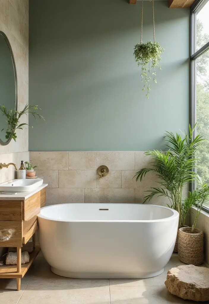 29 Luxury Bathroom Design Ideas That Feel Like a Spa Retreat 6 29 Luxury Bathroom Design Ideas That Feel Like a Spa Retreat - 6. Nature-Inspired Color Palettes