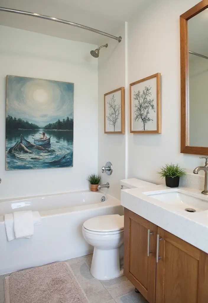 29 Luxury Bathroom Design Ideas That Feel Like a Spa Retreat 9 29 Luxury Bathroom Design Ideas That Feel Like a Spa Retreat - 9. Statement Artwork for Personal Touch