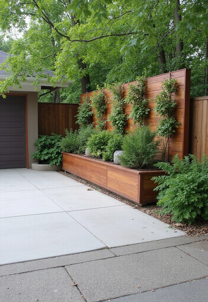 29 Modern Driveway Ideas That Transform Your Exterior 10 29 Modern Driveway Ideas That Transform Your Exterior - 10. Vertical Garden Features