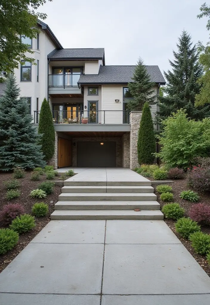 29 Modern Driveway Ideas That Transform Your Exterior 15 29 Modern Driveway Ideas That Transform Your Exterior - 15. Elevated Driveway Design