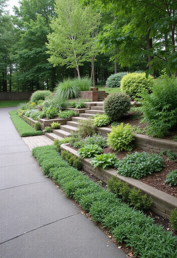 29 Modern Driveway Ideas That Transform Your Exterior 24 29 Modern Driveway Ideas That Transform Your Exterior - 24. Terraced Driveway Gardens