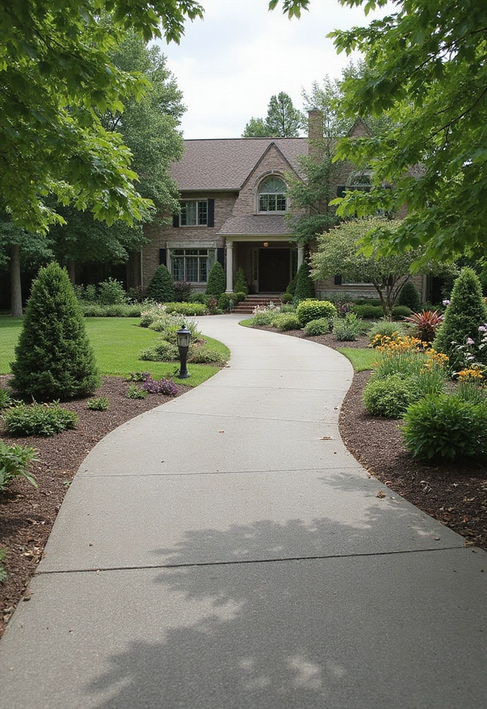 29 Modern Driveway Ideas That Transform Your Exterior 27 29 Modern Driveway Ideas That Transform Your Exterior - 27. Curved Driveways for Softness