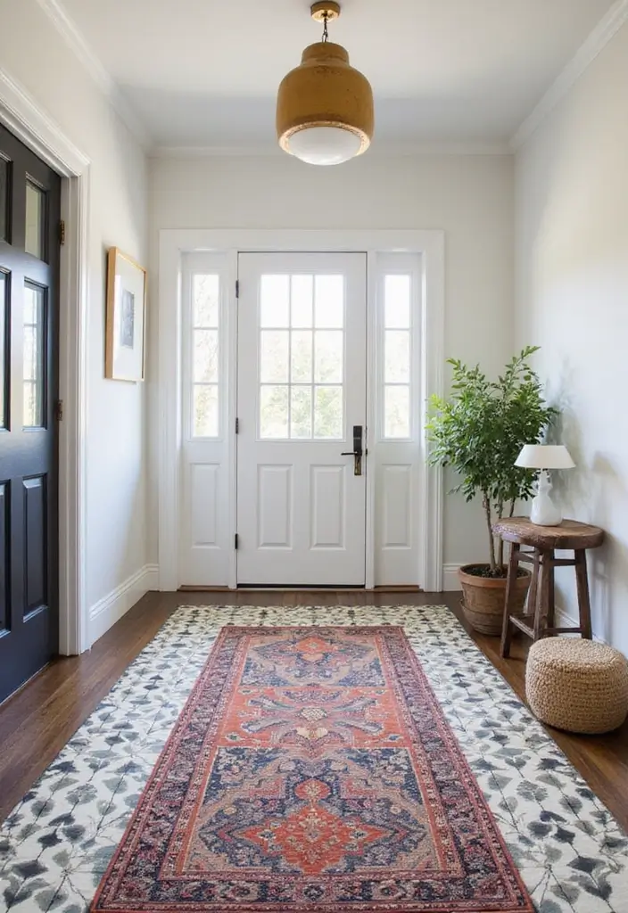 29 Modern Entryway Ideas to Create a Stylish First Impression 10 29 Modern Entryway Ideas to Create a Stylish First Impression - 10. Statement Flooring