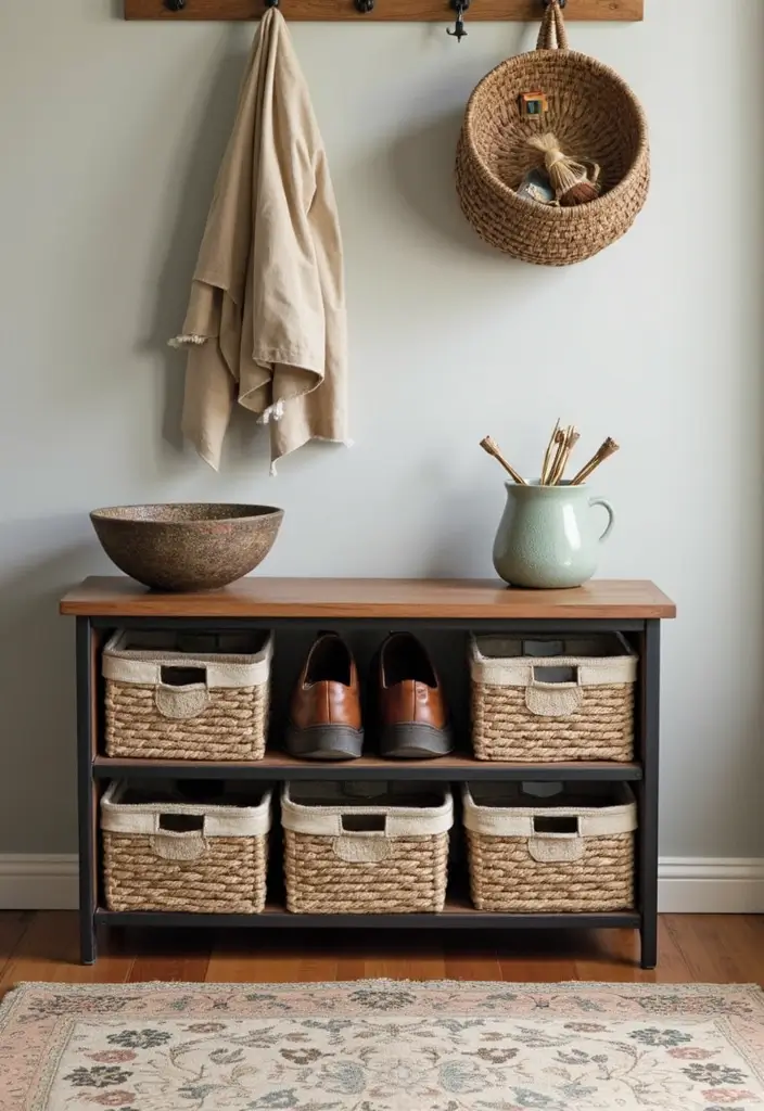 29 Modern Entryway Ideas to Create a Stylish First Impression 11 29 Modern Entryway Ideas to Create a Stylish First Impression - 11. Contemporary Foyer Organization Tips