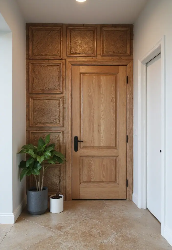 29 Modern Entryway Ideas to Create a Stylish First Impression 12 29 Modern Entryway Ideas to Create a Stylish First Impression - 12. Wall Panels and Textures