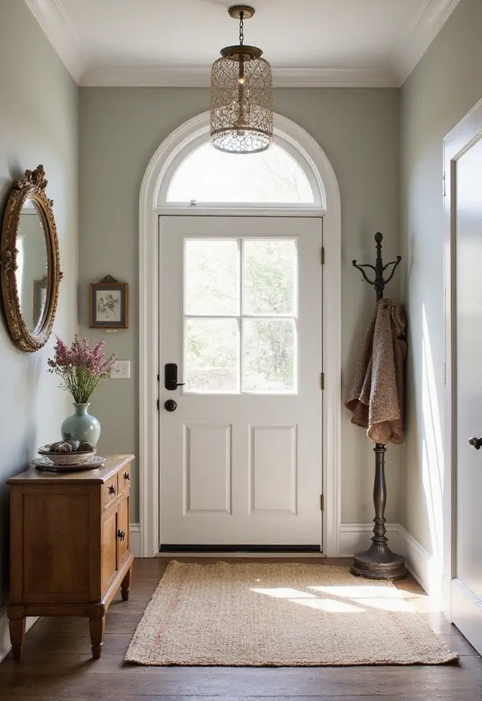 29 Modern Entryway Ideas to Create a Stylish First Impression 15 29 Modern Entryway Ideas to Create a Stylish First Impression - 15. Vintage Touches