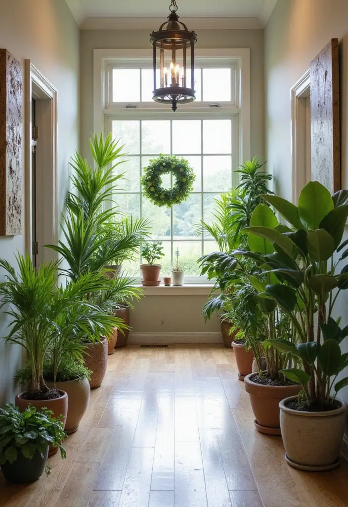 29 Modern Entryway Ideas to Create a Stylish First Impression 17 29 Modern Entryway Ideas to Create a Stylish First Impression - 17. Indoor Plants for Fresh Air