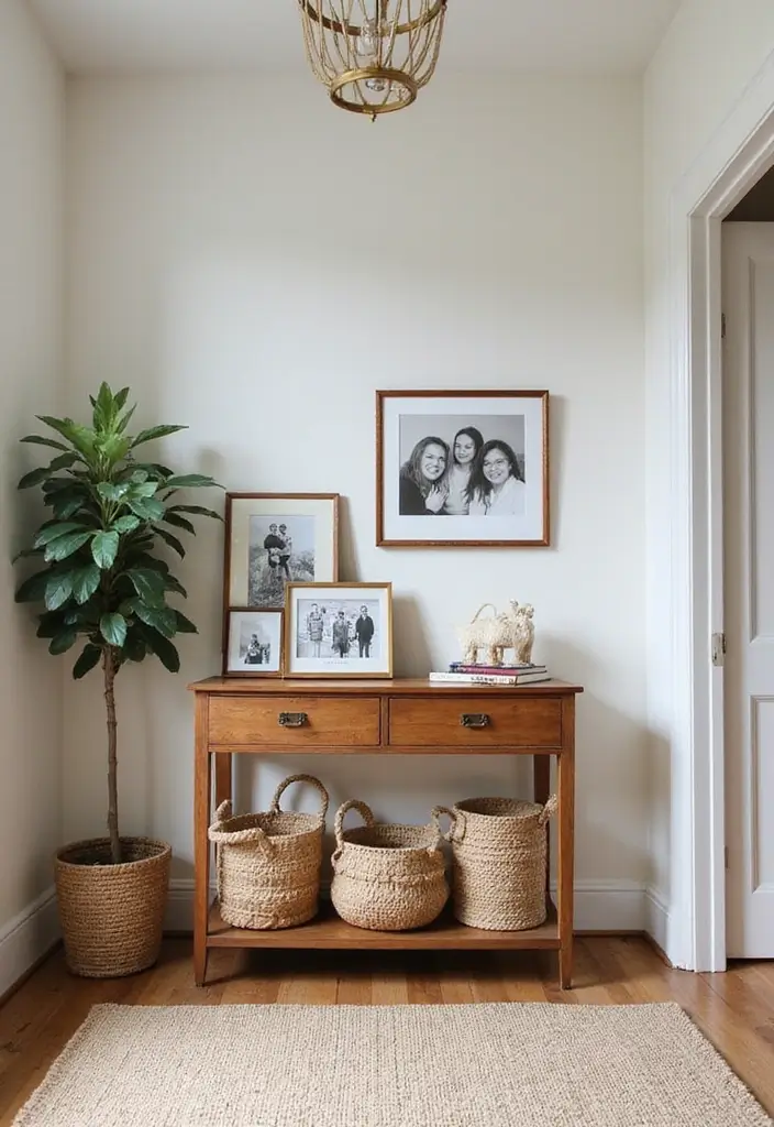 29 Modern Entryway Ideas to Create a Stylish First Impression 22 29 Modern Entryway Ideas to Create a Stylish First Impression - 22. Personal Touches