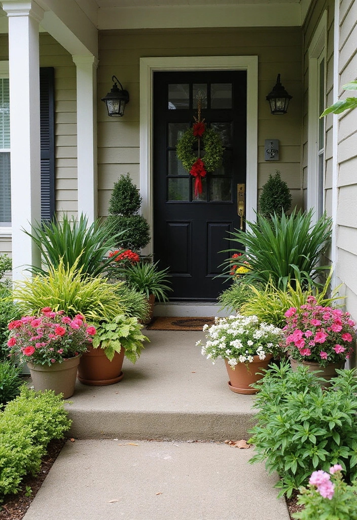 29 Modern Front Porch Designs for Stunning Curb Appeal 13 29 Modern Front Porch Designs for Stunning Curb Appeal - 13. Potted Plant Corners