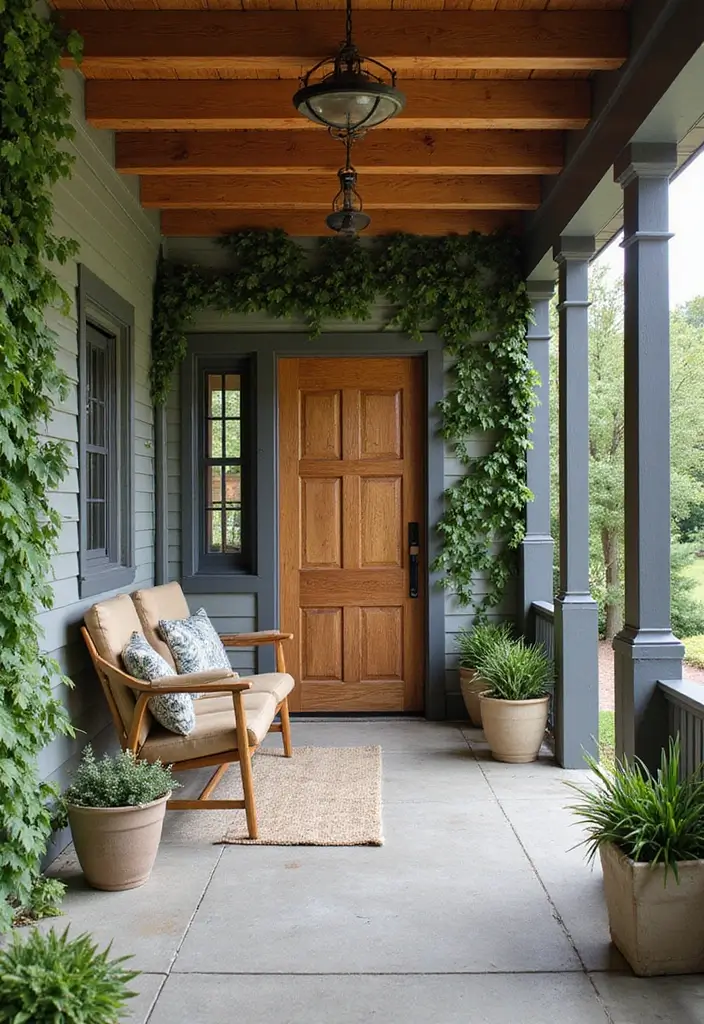 29 Modern Front Porch Designs for Stunning Curb Appeal 16 29 Modern Front Porch Designs for Stunning Curb Appeal - 16. Aesthetic Privacy Screens