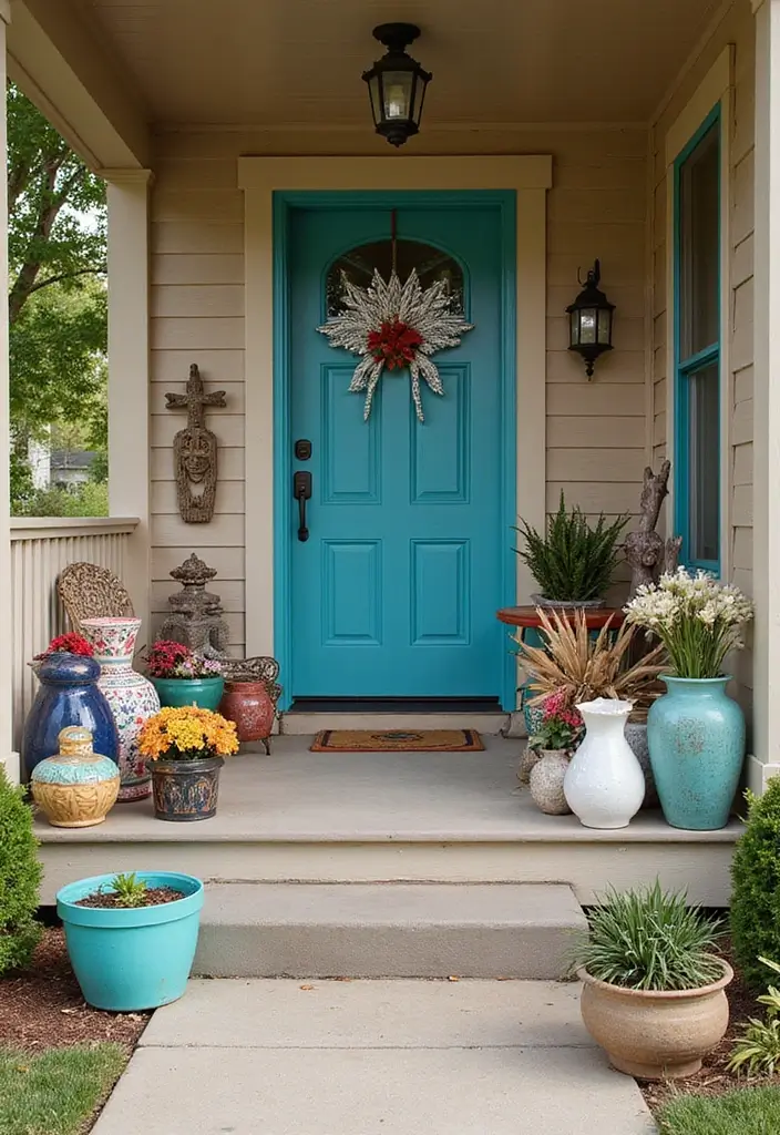 29 Modern Front Porch Designs for Stunning Curb Appeal 21 29 Modern Front Porch Designs for Stunning Curb Appeal - 21. Outdoor Art Displays