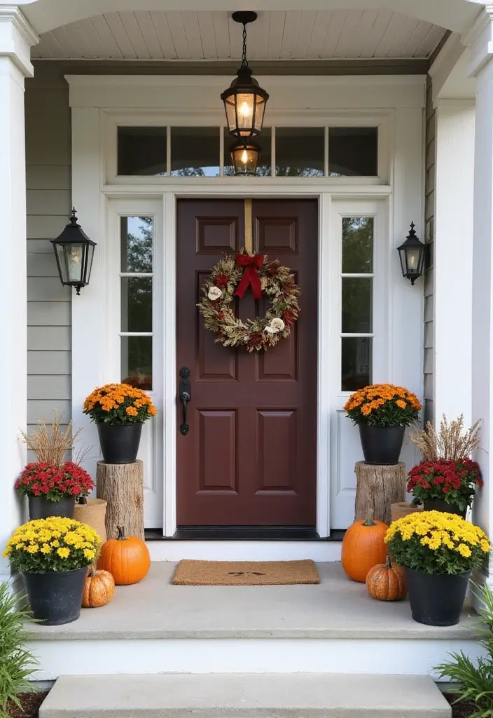 29 Modern Front Porch Designs for Stunning Curb Appeal 24 29 Modern Front Porch Designs for Stunning Curb Appeal - 24. Seasonal Decor Flare