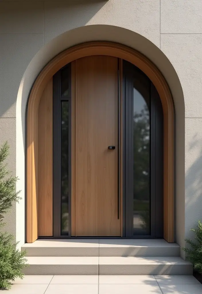 29 Modern Main Door Entrance Designs for a Bold Statement 17 29 Modern Main Door Entrance Designs for a Bold Statement - 17. Curved Door Designs