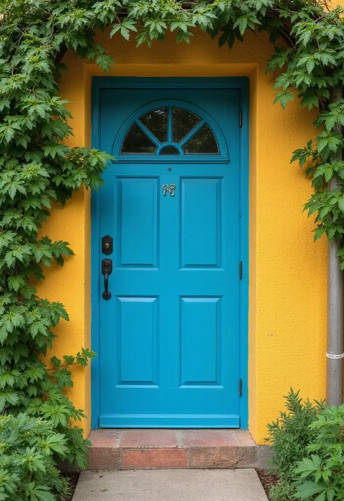 29 Modern Main Door Entrance Designs for a Bold Statement 2 29 Modern Main Door Entrance Designs for a Bold Statement - 2. Bold Color Choices