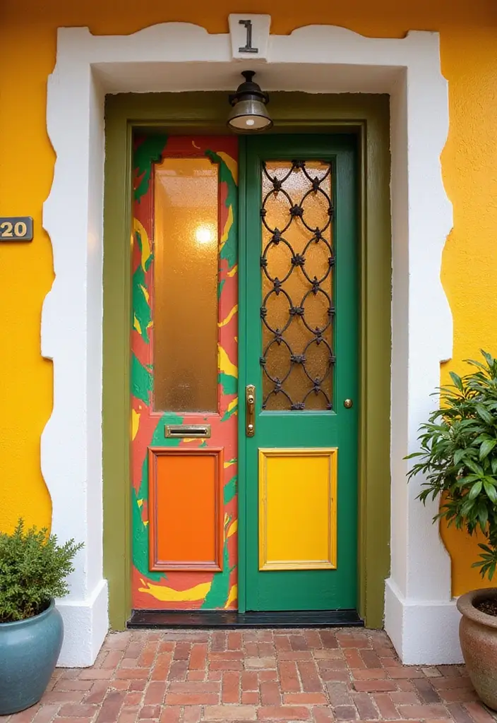 29 Modern Main Door Entrance Designs for a Bold Statement 20 29 Modern Main Door Entrance Designs for a Bold Statement - 20. Bright and Playful Designs