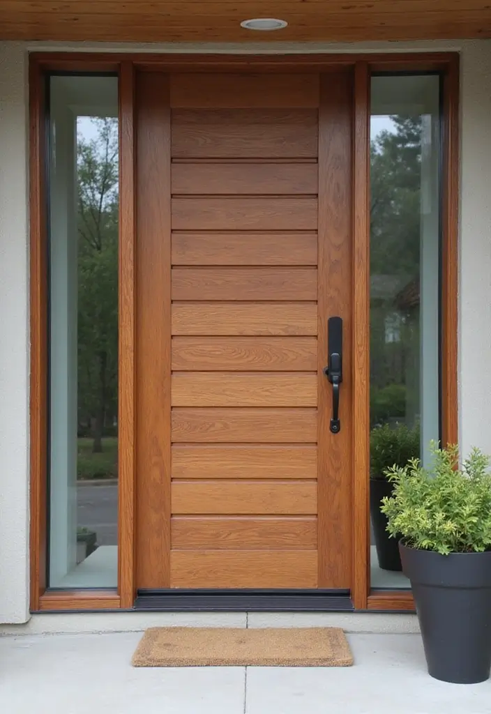 29 Modern Main Door Entrance Designs for a Bold Statement 26 29 Modern Main Door Entrance Designs for a Bold Statement - 26. Vertical Slats