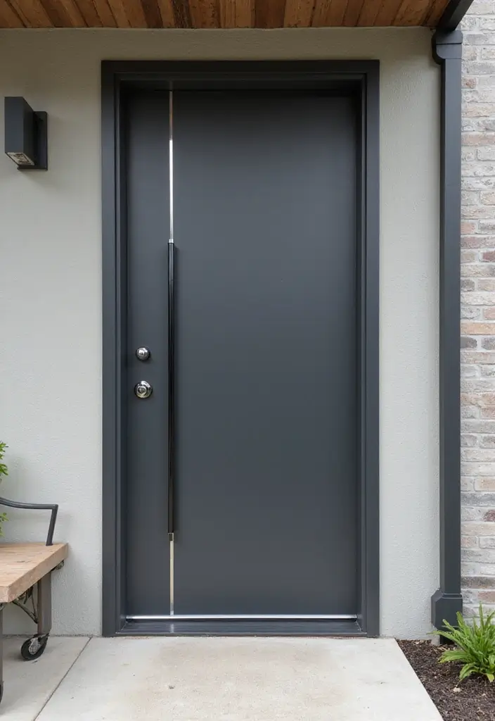 29 Modern Main Door Entrance Designs for a Bold Statement 4 29 Modern Main Door Entrance Designs for a Bold Statement - 4. Minimalist Metal Designs