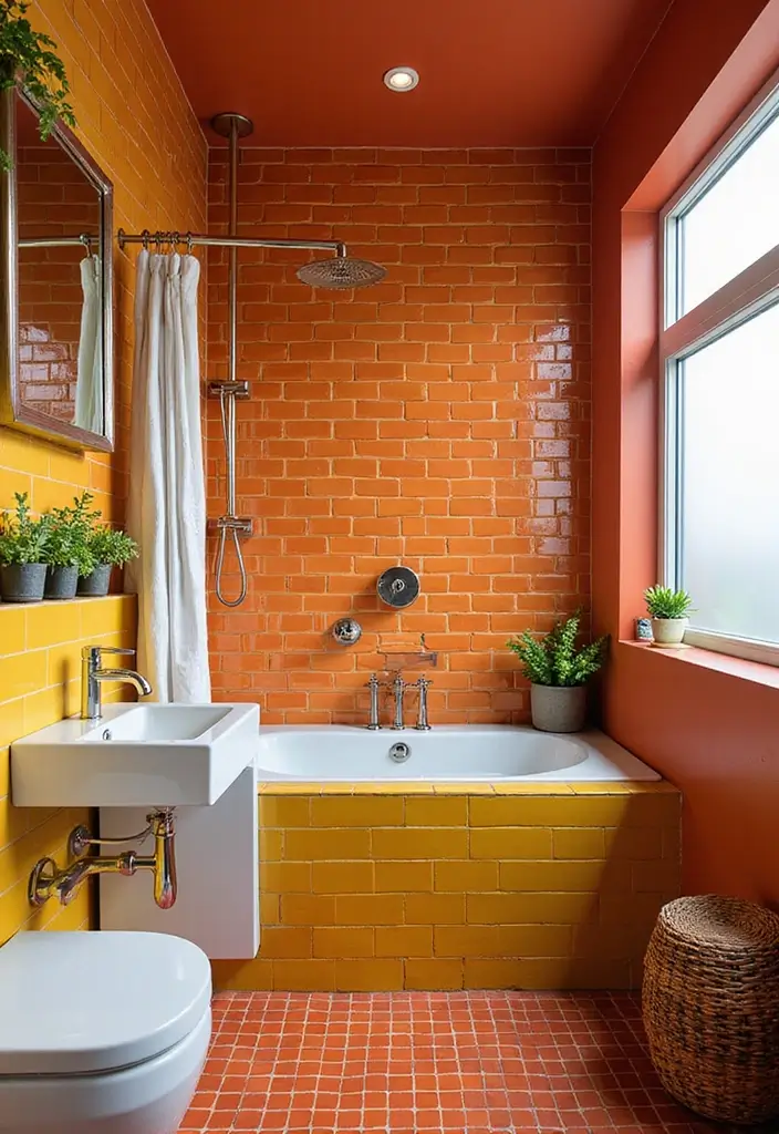 29 Modern Shower Ideas That Turn Bathrooms Into Retreats 11 29 Modern Shower Ideas That Turn Bathrooms Into Retreats - 11. Bold Color Palettes
