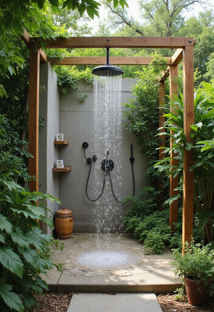 29 Modern Shower Ideas That Turn Bathrooms Into Retreats 14 29 Modern Shower Ideas That Turn Bathrooms Into Retreats - 14. Outdoor Shower Bliss