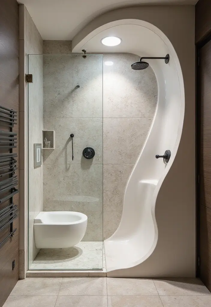 29 Modern Shower Ideas That Turn Bathrooms Into Retreats 16 29 Modern Shower Ideas That Turn Bathrooms Into Retreats - 16. Unique Shower Shapes