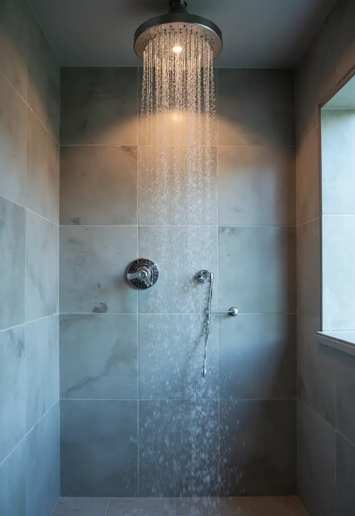 29 Modern Shower Ideas That Turn Bathrooms Into Retreats 2 29 Modern Shower Ideas That Turn Bathrooms Into Retreats - 2. Rain Shower Head