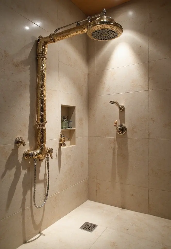 29 Modern Shower Ideas That Turn Bathrooms Into Retreats 25 29 Modern Shower Ideas That Turn Bathrooms Into Retreats - 25. Artistic Shower Fixtures