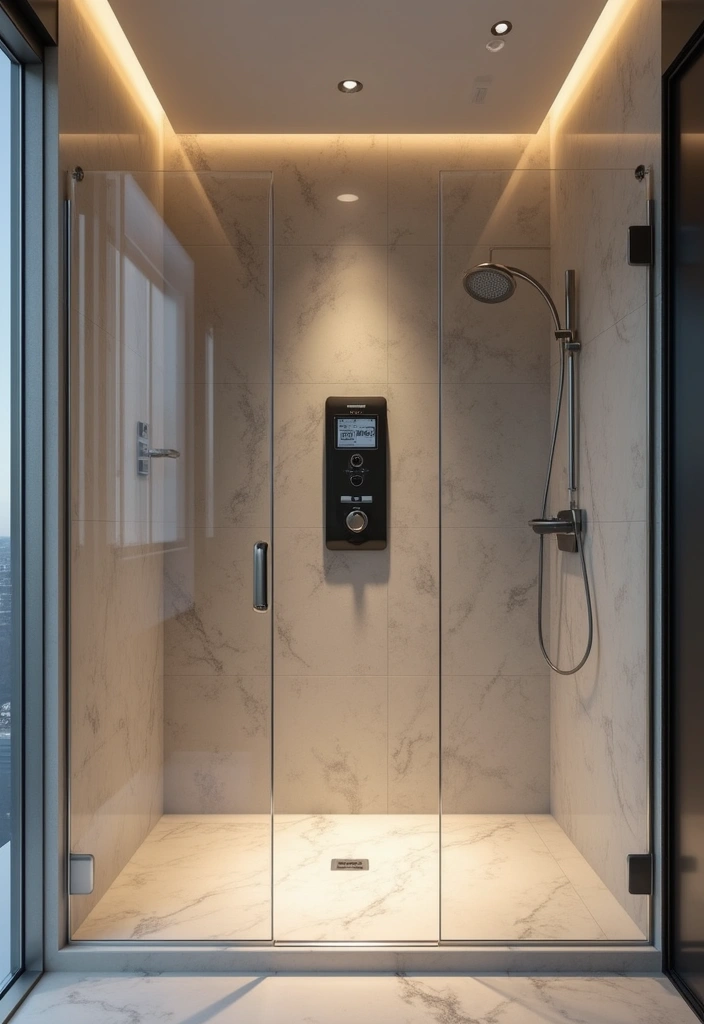 29 Modern Shower Ideas That Turn Bathrooms Into Retreats 8 29 Modern Shower Ideas That Turn Bathrooms Into Retreats - 8. Smart Shower Technology