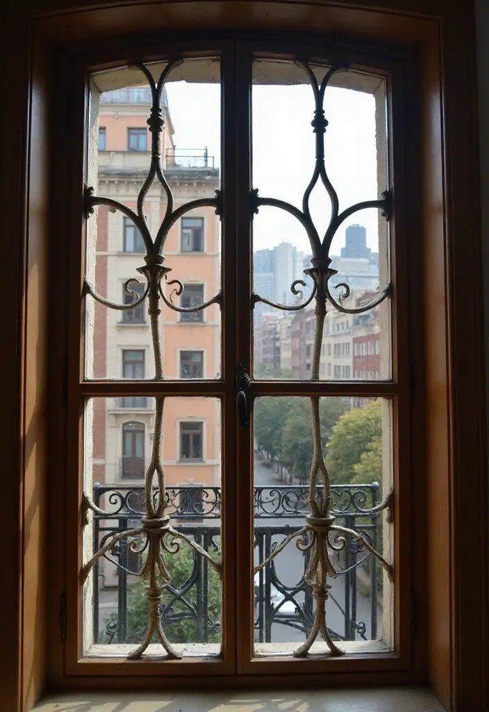 29 Modern Window Grill Designs That Blend Safety and Style 4 29 Modern Window Grill Designs That Blend Safety and Style - 4. Vintage Inspired Grills