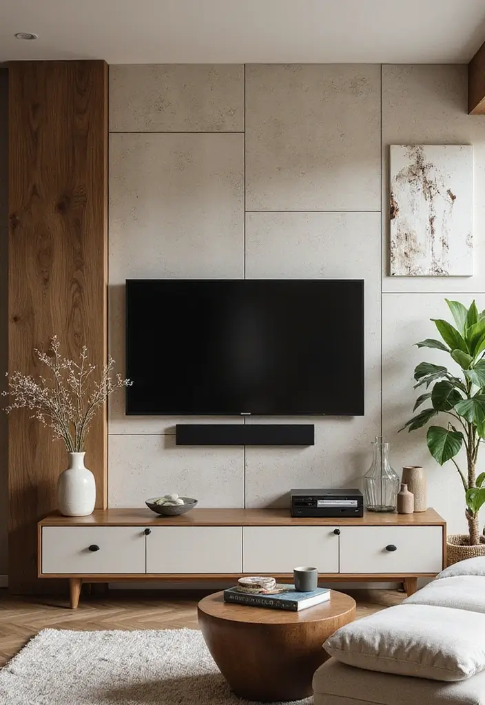 29 TV Wall Design Modern Luxury Looks for Statement Living Rooms 13 29 TV Wall Design Modern Luxury Looks for Statement Living Rooms - 13. Artistic Wall Panels