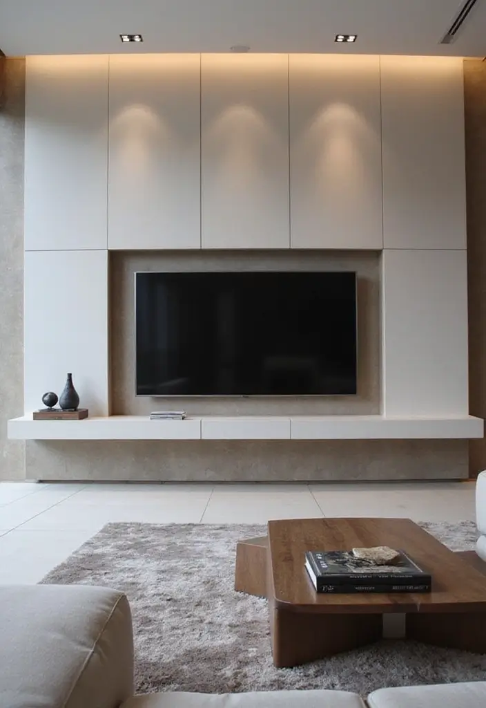 29 TV Wall Design Modern Luxury Looks for Statement Living Rooms 21 29 TV Wall Design Modern Luxury Looks for Statement Living Rooms - 21. Futuristic Floating Panels