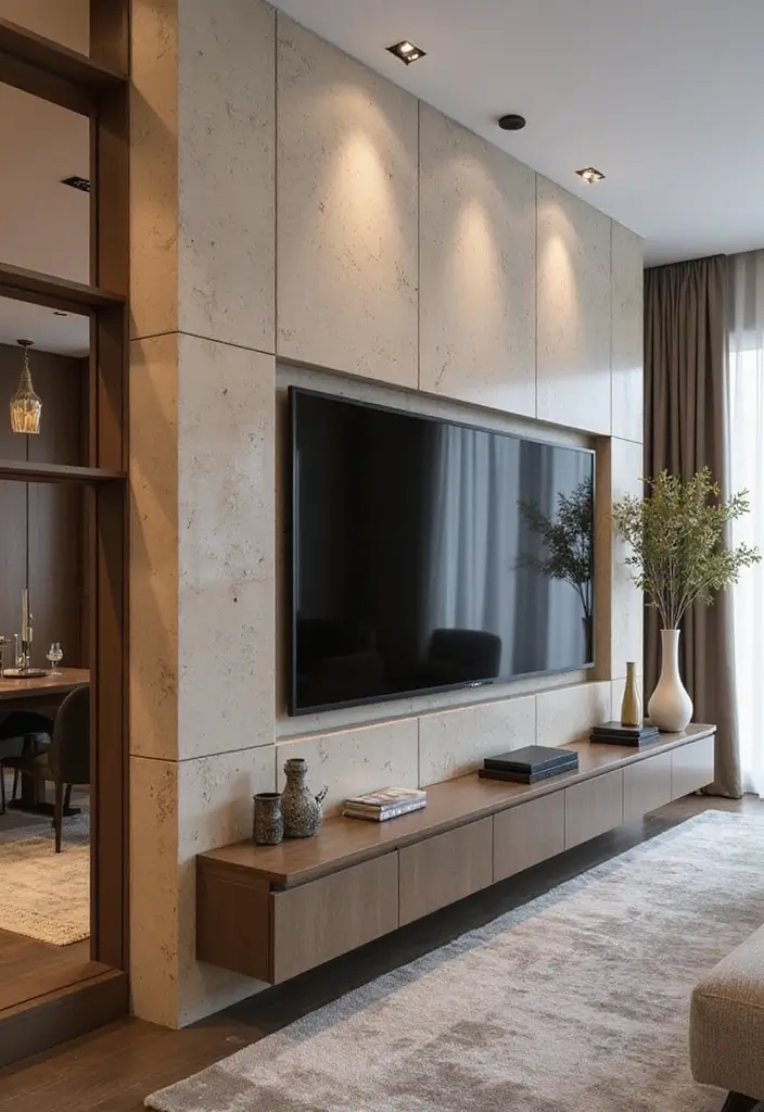 29 TV Wall Design Modern Luxury Looks for Statement Living Rooms 22 29 TV Wall Design Modern Luxury Looks for Statement Living Rooms - 22. Luxurious Faux Finishes