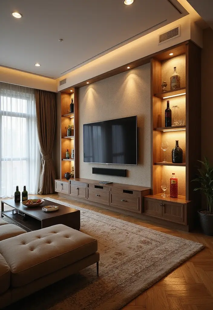 29 TV Wall Design Modern Luxury Looks for Statement Living Rooms 24 29 TV Wall Design Modern Luxury Looks for Statement Living Rooms - 24. Illuminated Artwork Displays