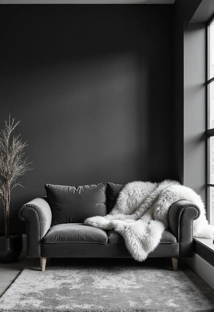 30+ Dark Modern Interior Ideas for Bold and Sophisticated Homes 11 30+ Dark Modern Interior Ideas for Bold and Sophisticated Homes - 11. Monochrome Magic