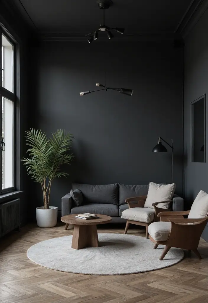 30+ Dark Modern Interior Ideas for Bold and Sophisticated Homes 15 30+ Dark Modern Interior Ideas for Bold and Sophisticated Homes - 15. Minimalist Decor