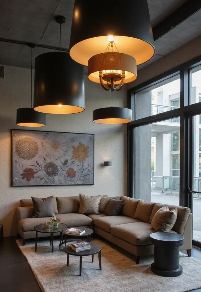 30+ Dark Modern Interior Ideas for Bold and Sophisticated Homes 19 30+ Dark Modern Interior Ideas for Bold and Sophisticated Homes - 19. Bold Lighting Fixtures