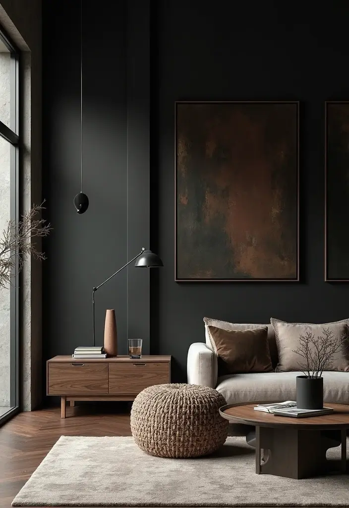 30+ Dark Modern Interior Ideas for Bold and Sophisticated Homes 26 30+ Dark Modern Interior Ideas for Bold and Sophisticated Homes - 26. Layering Styles