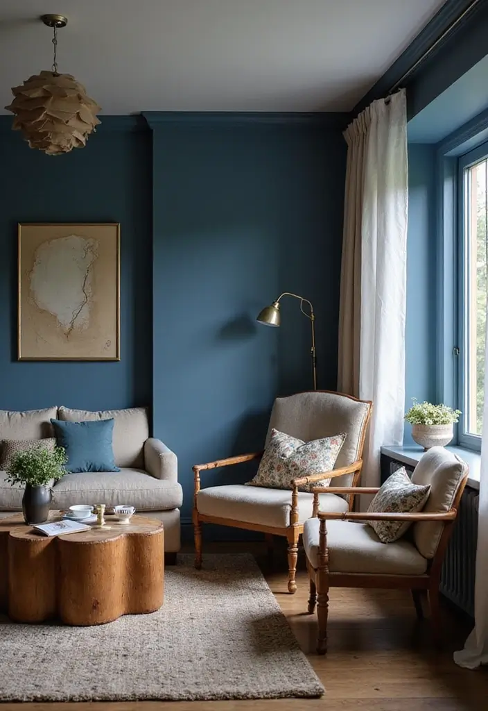 30+ Dark Modern Interior Ideas for Bold and Sophisticated Homes 3 30+ Dark Modern Interior Ideas for Bold and Sophisticated Homes - 3. Moody Blues