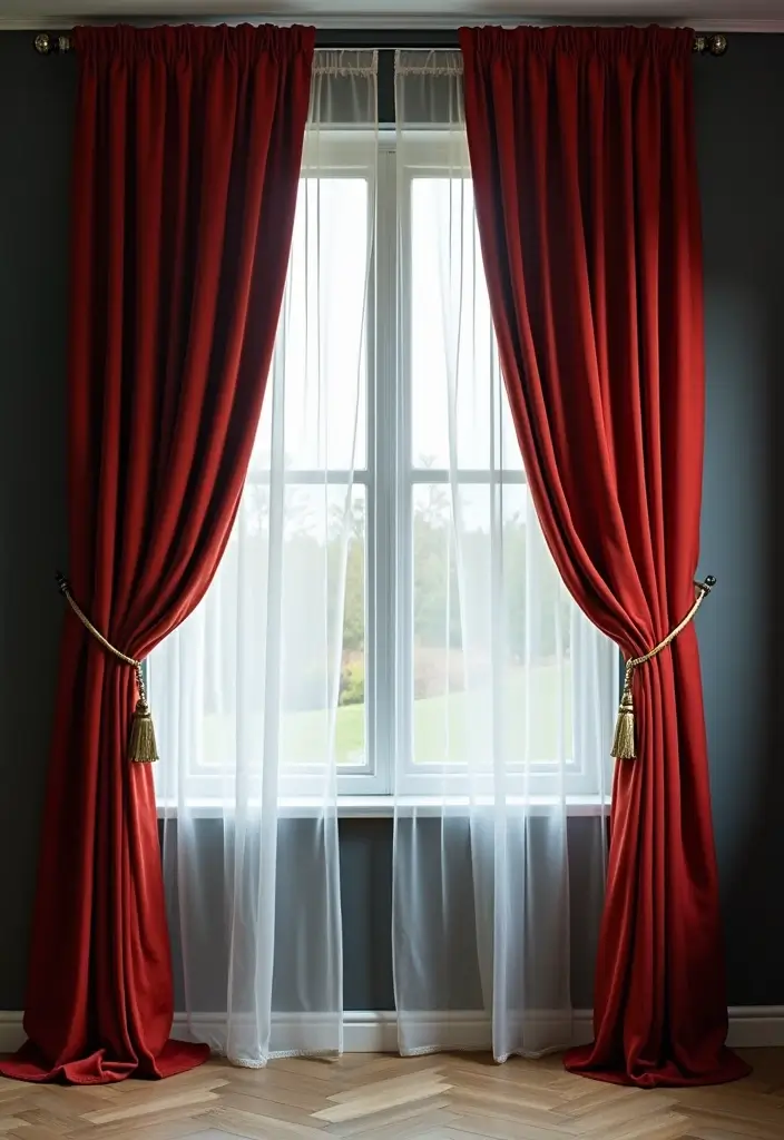 30+ Dark Modern Interior Ideas for Bold and Sophisticated Homes 30 30+ Dark Modern Interior Ideas for Bold and Sophisticated Homes - 30. Elegant Curtains