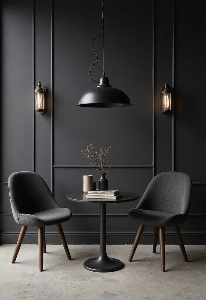 30+ Dark Modern Interior Ideas for Bold and Sophisticated Homes 8 30+ Dark Modern Interior Ideas for Bold and Sophisticated Homes - 8. Dark Metallic Accents