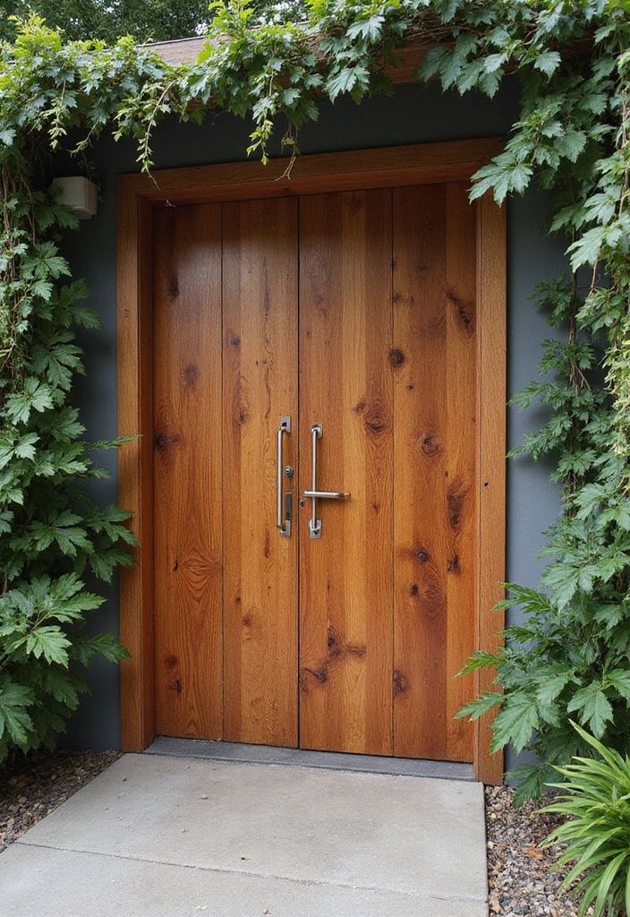 30+ Luxury Door Design Ideas That Make a Grand Entrance 1 30+ Luxury Door Design Ideas That Make a Grand Entrance - 1. Eco-Chic Wooden Doors